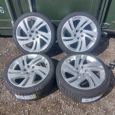 GENUINE 18 5 X 108 ALLOY WHEELS FORD FOCUS TRANSIT CONNECT VOLVO + NEW TYRES