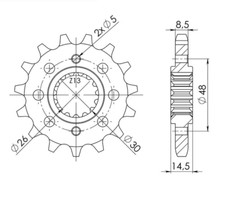 530 Teeth 16 Step Sprocket for