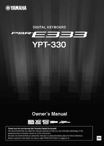 Yamaha psr e333 - psr-e333, ypt-330