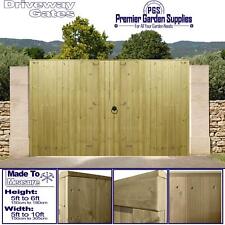 PAIR Driveway MADE TO MEASURE Gates Capped Flat Top Strong T&G UPTO H.6xW.10ft