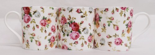 Garden roses mugs set - 4, fine