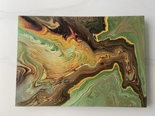 STUNNING ORIGINAL ABSTRACT FLUID ART CANVAS/PAINTING/WALL ART ~42 cm x 30 cm~