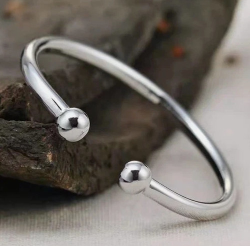 New silver heavy plain - new,