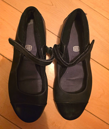 Clarks black leather mary - mary, jane