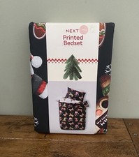 NEXT Christmas Gamer Duvet cover Set SINGLE Black White Reversible Gaming - BNIP