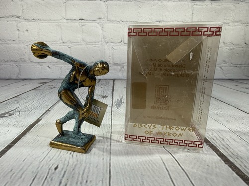 Antique bronze discobolus - bronze,