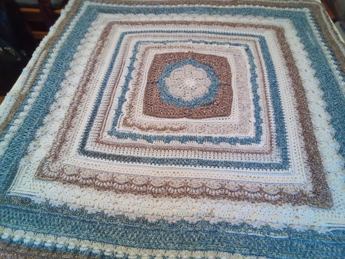 Handmade crochet throw 100 - throw,