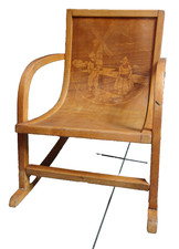 Unusual 60's Dutch themed child's bentwood chair