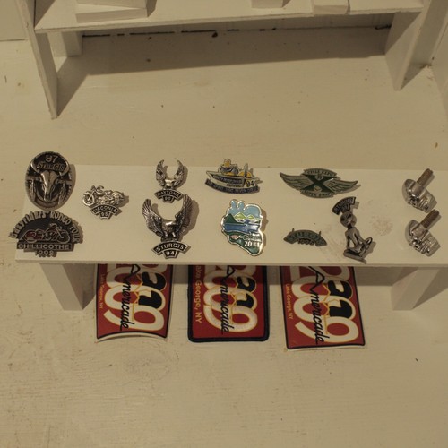 Rally run pins motorcycle - pins,