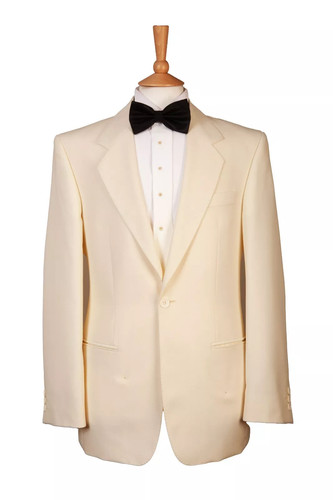 Ivory tuxedo jacket single - jacket,