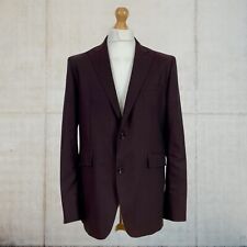 Limited Edition Pretty Green Black Label 100% Wool Blazer In Purple Size Large