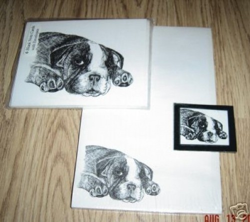 Boxer pup piece set notepad - boxer, 3