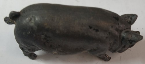 Vintage retro hollow lead pig - vintage,