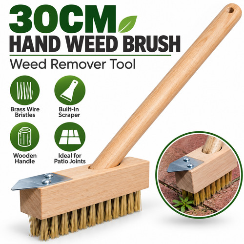30cm patio weed wire brush - patio,