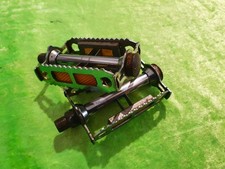 FRENCH Threaded 14x1.25 vintage Lyotard steel pedals Rat Trap retro bike bicycle