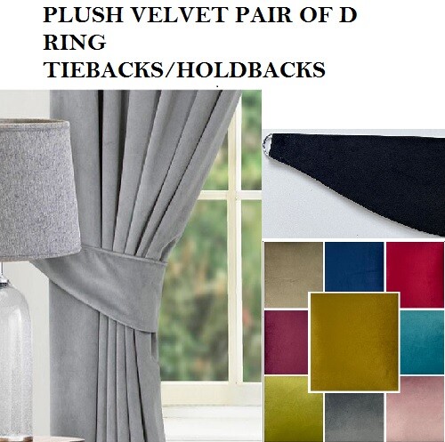 Tie backs thick velvet ring - tie,