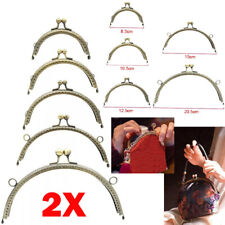 2x Vintage Purse Clasp Frame Metal Bag Kiss Clasp Lock Purse Frame Bag Making