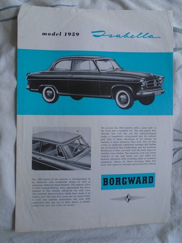 Borgward isabella brochure - borgward,