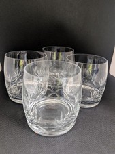 4 X Vintage Crystal Whiskey