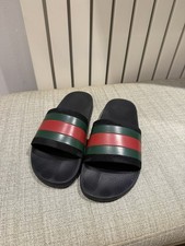 Gucci Web Rubber Slides
