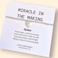 IVF Bracelet Gift,Miracle Fertility Journey Bracelet  Silver Plated Charm Z1