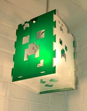 Minecraft Creeper Ghast Kids Gamer Bedroom Lightshade Lampshade Games Boys 