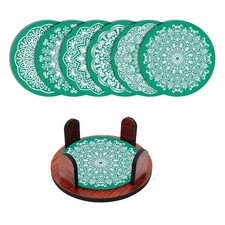 Set of 6 Wooden Coasters with
