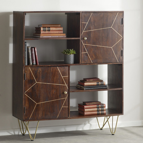 Geometric gold inlay - geometric, sideboard