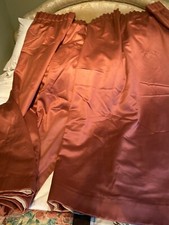 CUSTOM MADE LINED WEIGHTED PLUM CURTAINS DRAPES 89" W  X 54" L  