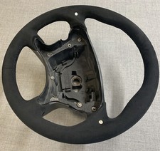 Mercedes benz sl55 amg r230 steering wheel Black Alcantara