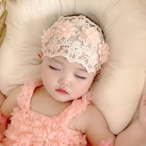 Baby girl headband - girl, flower