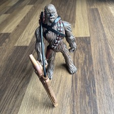 Star Wars Hasbro Force Battlers Chewbacca 8” Action Figure Backpack/Gun 2005