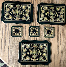 Cloverleaf  V&A Museum Paradise Placemats X3 Coasters X3 Cottagecore UK #6795
