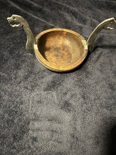 Wooden handmade bowl - with, saga