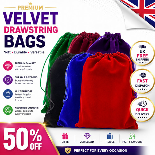 50pcs soft velvet drawstring - soft,