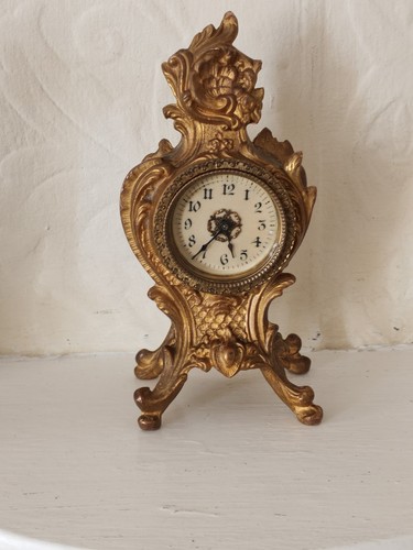 Vintage ornate gilt mantel - vintage,
