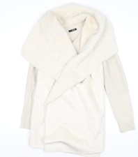 Quiz Women Ivory Faux Fur Trim
