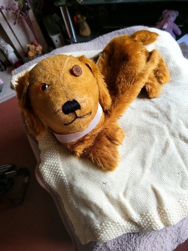 Vtg 1950s mohair dog - vtg.1950s.,