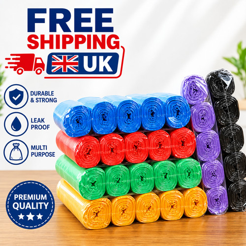 100pcs trash bags - 5l, bin