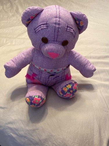 Purple washable doodle bear
