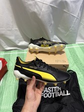 Size UK 9 - Puma King Ultimate Pelé FG/AG Football Boots - Yellow/Black