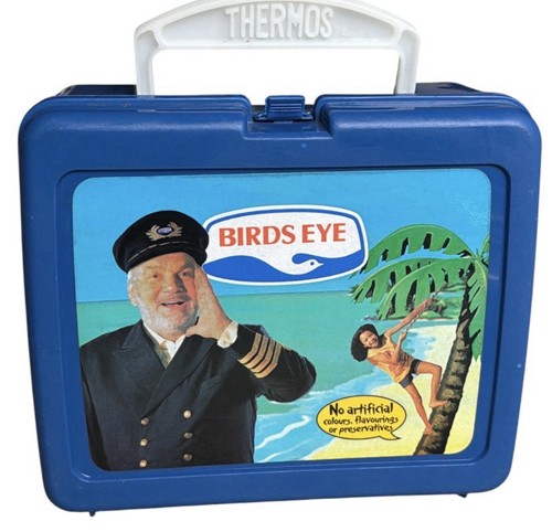 Retro vintage thermos blue - vintage,