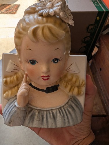 Vintage blonde girl head - blonde,