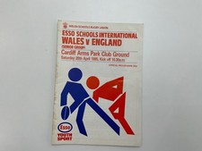 1985 Wales v England Schools Senior Group Rugby Match programme 