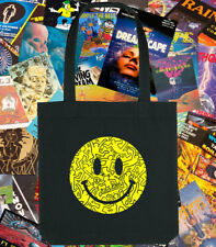 KEITH HARING INSPIRED ACID HOUSE EDM RAVE RECORD BAG TOTE SHOPPING BAG DJ BAG