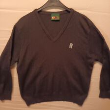 Balmoral Black Jumper – Size L – Made in Scotland – Timeless Wool Knit