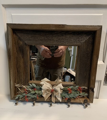 Entryway barn wood mirror with - mirror,