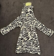 Girls Bluezoo Zebra Dressing Gown. Age 7-8. Used And In VGC.
