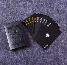 Black & Gold Playing Cards Luxury Waterproof Poker Deck Stylish Game Night