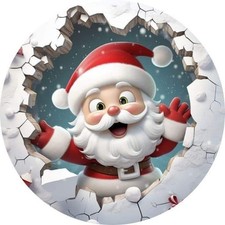 Merry Christmas Edible Cake Topper  Icing/Wafer Paper  Festive Cake Decoration !